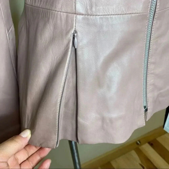 NWT Badgley Mischka Peplum Leather Jacket - Picture 12 of 16